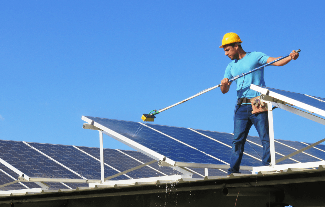How to clean solar panels